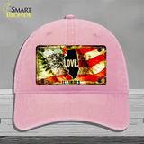 Illinois Love Novelty License Plate Hat Unconstructed Cotton / Pink