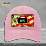 Kansas Love Novelty License Plate Hat Unconstructed Cotton / Pink