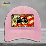 Massachusetts Love Novelty License Plate Hat Unconstructed Cotton / Pink