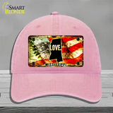 Mississippi Love Novelty License Plate Hat Unconstructed Cotton / Pink