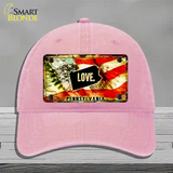 Pennsylvania Love Novelty License Plate Hat Unconstructed Cotton / Pink