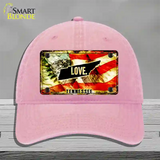 Tennessee Love Novelty License Plate Hat Unconstructed Cotton / Pink