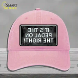 Pedal On The Right Novelty License Plate Hat Unconstructed Cotton / Pink