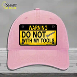 Do Not Screw Novelty License Plate Hat Unconstructed Cotton / Pink