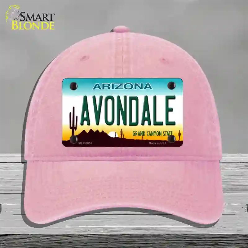 Avondale Arizona Novelty License Plate Hat Unconstructed Cotton / Pink