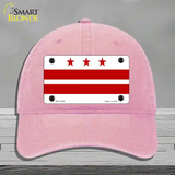 Washington DC Flag Novelty License Plate Hat Unconstructed Cotton / Pink