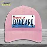 Ballard Washington Novelty License Plate Hat Unconstructed Cotton / Pink