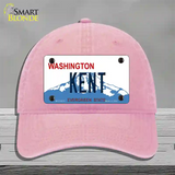 Kent Washington Novelty License Plate Hat Unconstructed Cotton / Pink