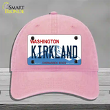 Kirkland Washington Novelty License Plate Hat Unconstructed Cotton / Pink