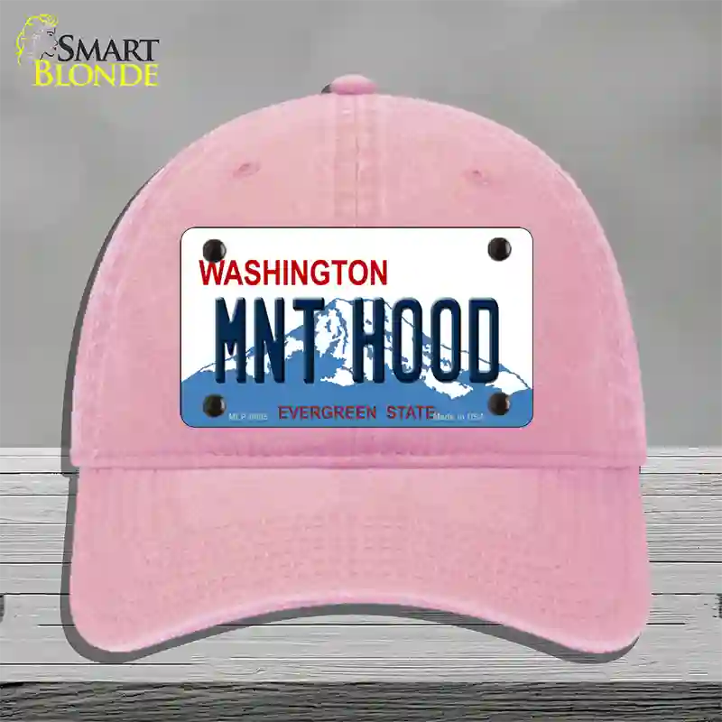 MNT Hood Washington Novelty License Plate Hat Unconstructed Cotton / Pink