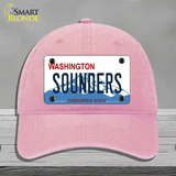 Sounders Washington Novelty License Plate Hat Unconstructed Cotton / Pink