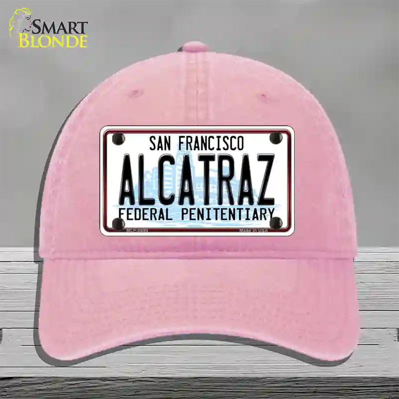 Alcatraz Novelty License Plate Hat Unconstructed Cotton / Pink