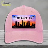 Los Angeles Silhouette Novelty License Plate Hat Unconstructed Cotton / Pink