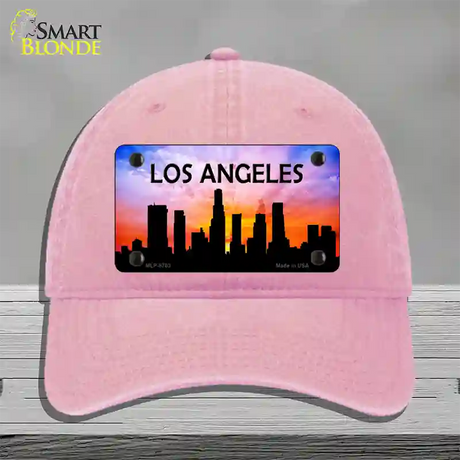 Los Angeles Silhouette Novelty License Plate Hat Unconstructed Cotton / Pink