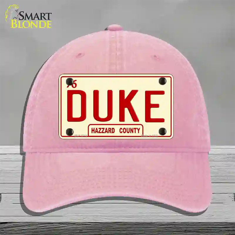 Duke Novelty License Plate Hat Unconstructed Cotton / Pink