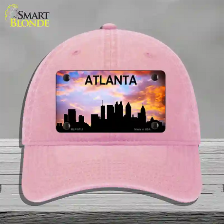 Atlanta Silhouette Novelty License Plate Hat Unconstructed Cotton / Pink