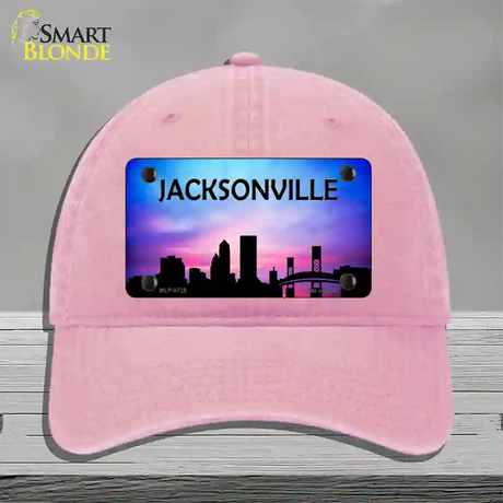 Jacksonville Silhouette Novelty License Plate Hat Unconstructed Cotton / Pink