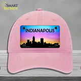 Indianapolis Silhouette Novelty License Plate Hat Unconstructed Cotton / Pink