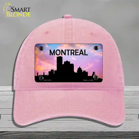 Montreal Silhouette Novelty License Plate Hat Unconstructed Cotton / Pink