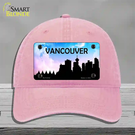 Vancouver Silhouette Novelty License Plate Hat Unconstructed Cotton / Pink