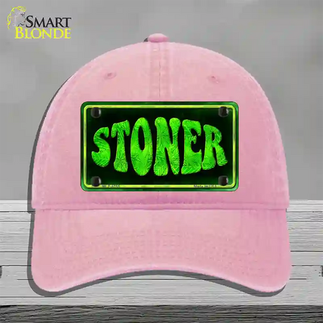 Stoner Novelty License Plate Hat Unconstructed Cotton / Pink