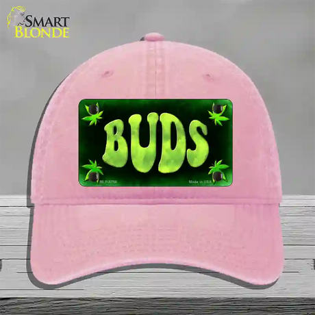 Buds Novelty License Plate Hat Unconstructed Cotton / Pink