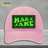 Mary Jane Novelty License Plate Hat Unconstructed Cotton / Pink