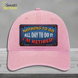 Nothing To Do Novelty License Plate Hat Unconstructed Cotton / Pink