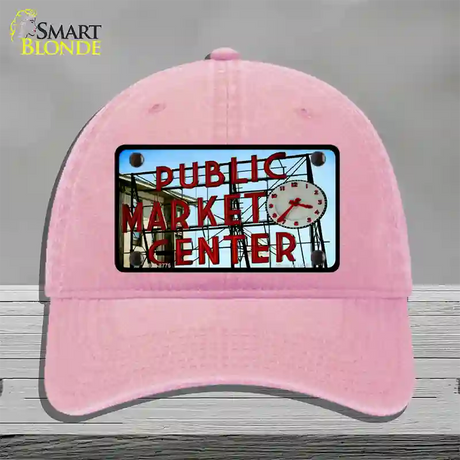 Pikes Place Novelty License Plate Hat Unconstructed Cotton / Pink