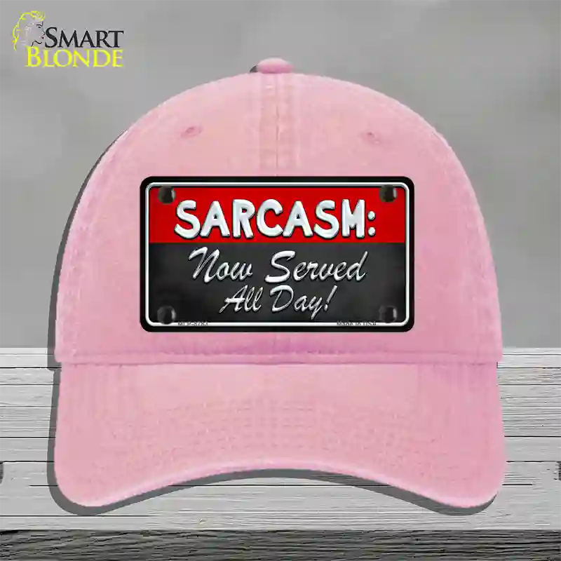 Sarcasm Novelty License Plate Hat Unconstructed Cotton / Pink