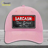 Sarcasm Novelty License Plate Hat Unconstructed Cotton / Pink