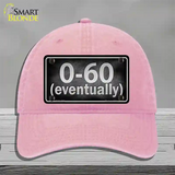 0 To 60 Novelty License Plate Hat Unconstructed Cotton / Pink