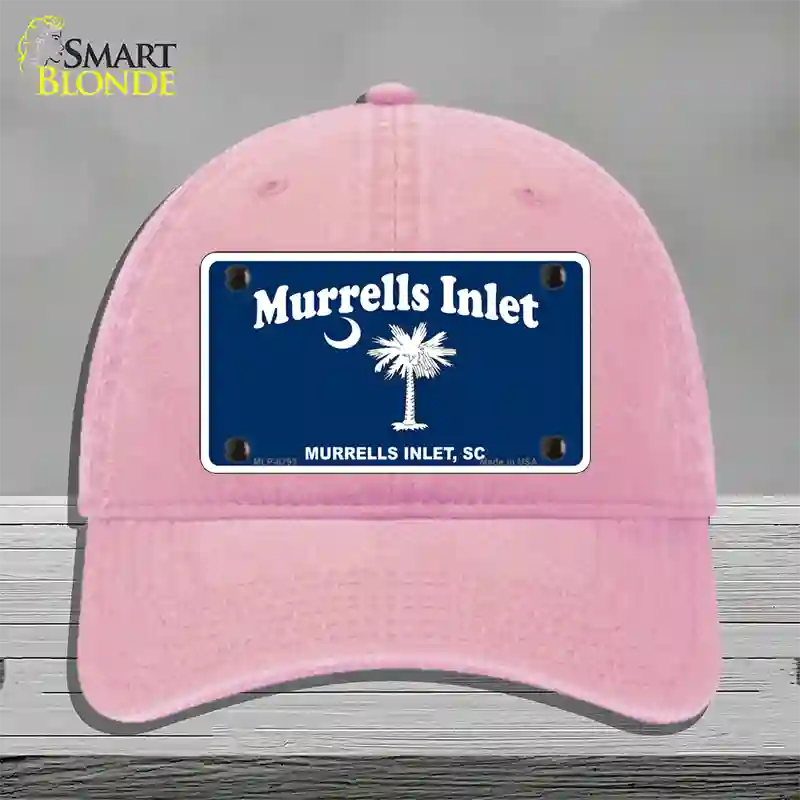 Murrells Inlet Novelty License Plate Hat Unconstructed Cotton / Pink