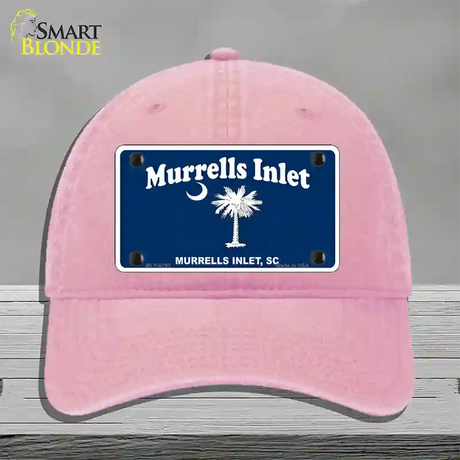 Murrells Inlet Novelty License Plate Hat Unconstructed Cotton / Pink