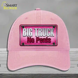 Big Truck No Penis Novelty License Plate Hat Unconstructed Cotton / Pink