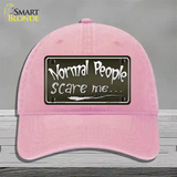 Normal People Novelty License Plate Hat Unconstructed Cotton / Pink