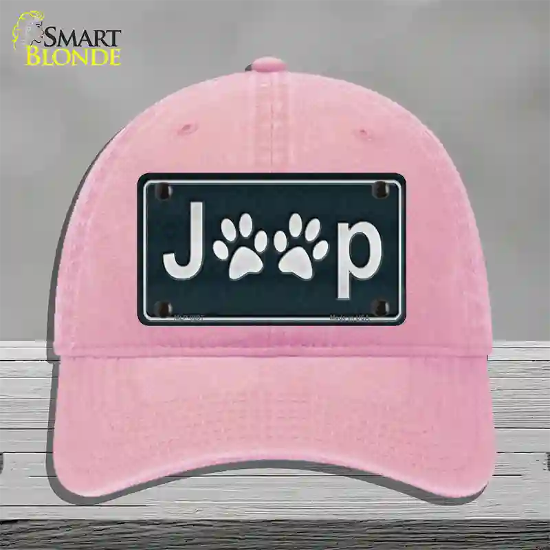 J**p Novelty License Plate Hat Unconstructed Cotton / Pink