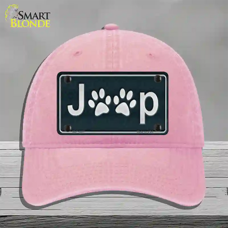 J**p Novelty License Plate Hat Unconstructed Cotton / Pink