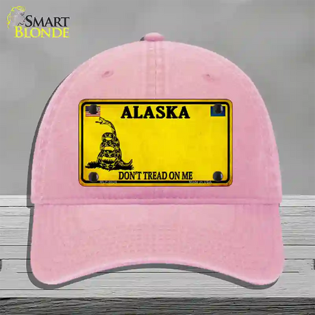 Alaska State Blank Novelty License Plate Hat Unconstructed Cotton / Pink / Alaska Dont Tread On Me (8834):https | Clean | Yes