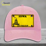 Iowa Dont Tread On Me Novelty License Plate Hat Unconstructed Cotton / Pink