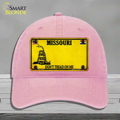 Missouri Dont Tread On Me Novelty License Plate Hat Unconstructed Cotton / Pink