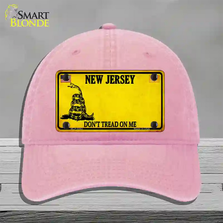 New Jersey Dont Tread On Me Novelty License Plate Hat Unconstructed Cotton / Pink