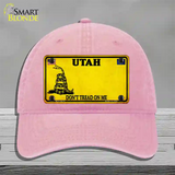 Utah Dont Tread On Me Novelty License Plate Hat Unconstructed Cotton / Pink