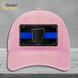 Arkansas Thin Blue Line Novelty License Plate Hat Unconstructed Cotton / Pink