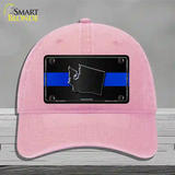 Washington Thin Blue Line Novelty License Plate Hat Unconstructed Cotton / Pink