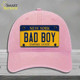 Bad Boy New York Novelty License Plate Hat Unconstructed Cotton / Pink