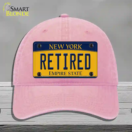 Retired New York Novelty License Plate Hat Unconstructed Cotton / Pink