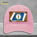 Kentucky Flag Scroll Novelty License Plate Hat Unconstructed Cotton / Pink