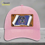 Utah Flag Scroll Novelty License Plate Hat Unconstructed Cotton / Pink