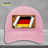 Germany Flag Scroll Novelty License Plate Hat Unconstructed Cotton / Pink